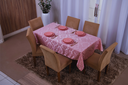 Ver imagem 1 de toalha de mesa retangular 6 lugares jacquard 1,35x2,00:rosa