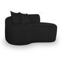 Ver imagem 1 de Sofá Curvado Feijão Moderno Sala 2 Lugares Bouclé Preto