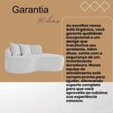 Ver imagem 7 de Sofá Curvado Feijão Moderno Sala 2 Lugares Bouclé Preto