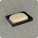 Ver imagem 2 de Kit Porta Sabonete e Shampoo Parede Para Banheiro Preto Plus