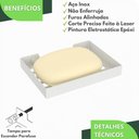 Ver imagem 2 de Suporte Porta Sabonete Para Banheiro de Parede Branco Plus