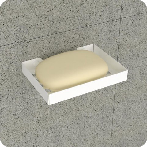 Suporte Porta Sabonete Para Banheiro de Parede Branco Plus