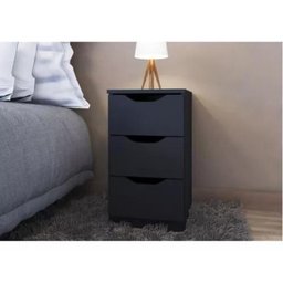 Gaveteiro com 3 Gavetas Preto - Multivisão - 2
