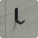 Ver imagem 2 de Cabide Gancho De Parede Preto Fosco Para Toalha Plus