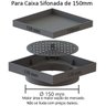 Ralo Invisível/oculto com Tela de Proteção Cinza Escuro 150 mm - 2