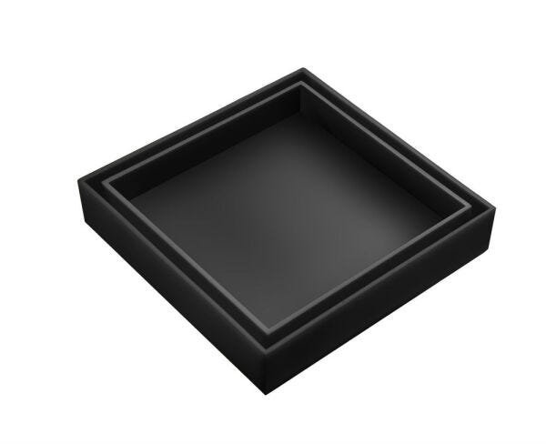Kit Com Três Ralos Invisíveis/ocultos com Tela de Proteção Preto - 2