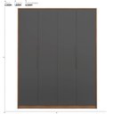 Ver imagem 2 de Guarda Roupa Casal 4 Portas e 3 Gavetas Attore - Amêndola/grafito