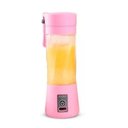 Ver imagem 1 de Mini Liquidificador Rosa Mixer Portatil 380Ml Usb - Rosa