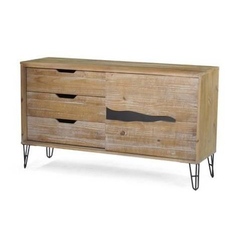 Buffet Aspen Metal Grafite Driftwood 152cm - 61838