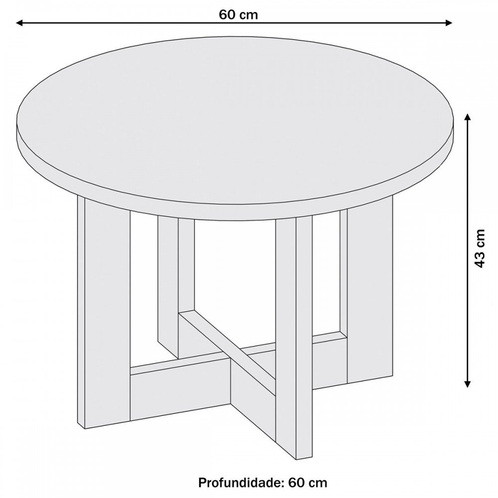 Mesa de Canto Luxo 100% Mdf Nature 8001 - Jb Bechara - 3