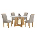 Ver imagem 2 de Conjunto Mesa Arizona 120cm com 4 Cadeiras Arizona Tampo Redondo Plus com Vidro