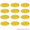 Conjunto de Prato Elegance Vemplast 19cm Linha Tropical em Polipropileno com 12 peças - Amarelo - 1
