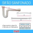 Ver mais imagens de Kit 3un Sifão Sanfonado Extensivo Universal Abs Branco Astra