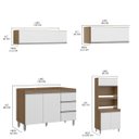 Ver imagem 3 de Cozinha Compacta para Apartamento Planejada 200x202 Cm 3 Peças MDP Branco MENU