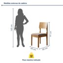 Ver imagem 2 de Kit 6 Cadeiras para Sala de Jantar Pés Madeira Maciça Ana Marrom/Cinamomo/Veludo Bege