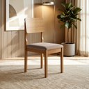 Ver imagem 5 de Kit 6 Cadeiras para Sala de Jantar Pés Madeira Maciça Ana Marrom/Cinamomo/Veludo Bege