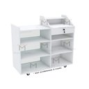 Ver imagem 5 de BALCÃO CAIXA VITRINE COM GAVETA E RODINHAS M441.B (LOJA) 100% MDF MUNDI MOVEIS