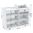 Ver imagem 2 de BALCÃO CAIXA VITRINE COM GAVETA E RODINHAS M441.B (LOJA) 100% MDF MUNDI MOVEIS