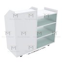 Ver imagem 4 de BALCÃO CAIXA VITRINE COM GAVETA E RODINHAS M441.B (LOJA) 100% MDF MUNDI MOVEIS