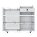 Ver imagem 3 de BALCÃO CAIXA VITRINE COM GAVETA E RODINHAS M441.B (LOJA) 100% MDF MUNDI MOVEIS