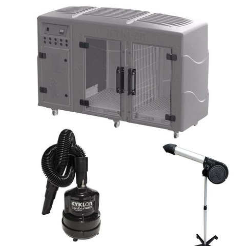 Kit Pet Shop Máquina de Secar + Secador 5000 e Soprador Maxx Kyklon Cinza