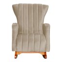 Ver imagem 5 de Poltrona Balanço C/ Puff Melinda Suede Cappuccino - Lm Decor
