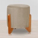 Ver imagem 3 de Poltrona Balanço C/ Puff Melinda Suede Cappuccino - Lm Decor