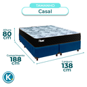 Ver imagem 3 de Cama Box Bau + Colchão Casal Molas Ensacadas Life Gold Paropas