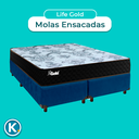 Ver imagem 4 de Cama Box Bau + Colchão Casal Molas Ensacadas Life Gold Paropas
