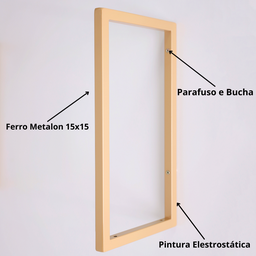 Estrutura para Prateleira 1 Nível Estilo Industrial Metal 33x18 - 4