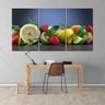 Quadro Decorativo Morango Laranja E Kiwi Polpa Frutas - 1