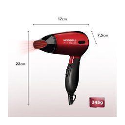 Secador de Cabelo Mondial Max Travel 1200w Bivolt - Sc-10 - 6