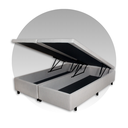 Ver imagem 6 de Cama Box Baú King 193x203x42cm Courino Linho com Pistão a Gás