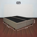 Ver imagem 2 de Cama Box Baú King 193x203x42cm Courino Linho com Pistão a Gás