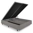 Ver imagem 3 de Cama Box Baú King 193x203x42cm Courino Linho com Pistão a Gás