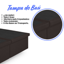Ver imagem 6 de Cama Box Baú King 193x203x42cm Courino Linho com Pistão a Gás