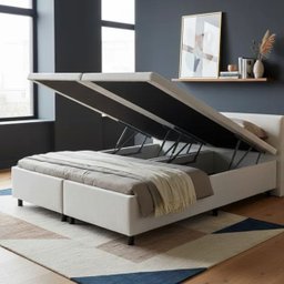 Cama Box Baú Queen 158x198x42cm Courino Linho com Pistão a Gás - 3 Cama Box Baú Queen 158x198x42cm Courino Linho com Pistão a Gás - 3