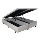 Ver imagem 3 de Cama Box Baú Queen 158x198x42cm Courino Linho com Pistão a Gás