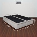 Ver imagem 2 de Cama Box Baú Queen 158x198x42cm Courino Linho com Pistão a Gás