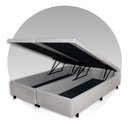 Ver imagem 4 de Cama Box Baú Queen 158x198x42cm Courino Linho com Pistão a Gás