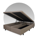 Ver imagem 5 de Cama Box Baú Queen 158x198x42cm Courino Linho com Pistão a Gás