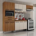 Ver imagem 1 de Cozinha Completa Lívia 11 Portas 2 Gavetas Chf Móveis Cestaplus Carvalho/off White