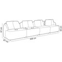 Ver imagem 5 de Sofá 4 Lugares para Sala de Estar Living 308cm Arlo F04 Linho Bege Escuro - Lyam Decor
