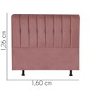 Ver imagem 3 de Cabeceira Estofada Kiara 160cm Queen Size para Cama Box Quarto Suede Rose Gold - Ahazzo Móveis