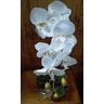 ARRANJO ORQUÍDEA ARTIFICIAL SEDA 48 CM BRANCA - 4