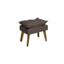 Ver imagem 1 de Puff Banqueta Decorativa Glamour Opala com Pés Quadrado Marrom