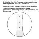 Ver imagem 7 de 3 Suportes para Prateleira Fixo de Parede 15cm Formato L Aço Reforçado Moderno Branco