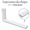 Ver imagem 3 de 3 Suportes para Prateleira Fixo de Parede 15cm Formato L Aço Reforçado Moderno Branco