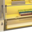 Ver imagem 5 de Home para TV Luminare 2 Cristaleiras LED Vidro Reflecta 100% MDF Off White - Gelius
