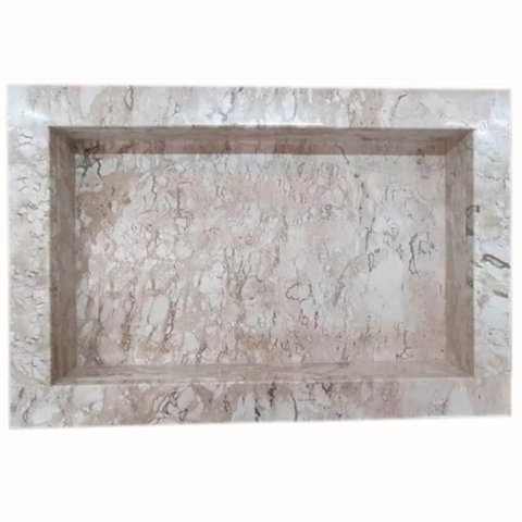 Nicho de Mármore Travertino com Fundo 60x40cm - N06040mtcf - La